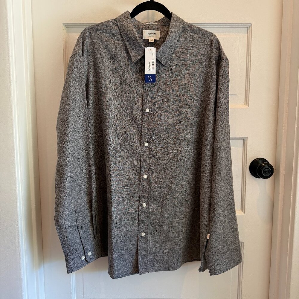 Brand New - Grey Button Up Long Sleeve Shirt